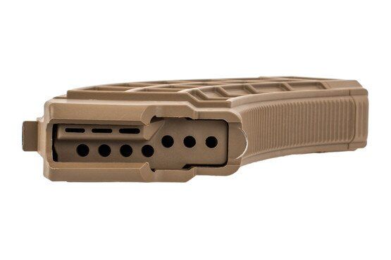 US Palm AK47 polymer magazine FDE features a durable waffle pattern for reinforcment